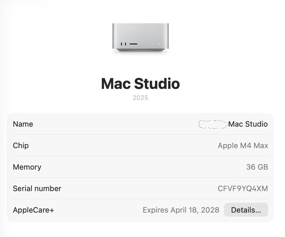 2025 Apple Mac Studio M4 Max467638221297438721
