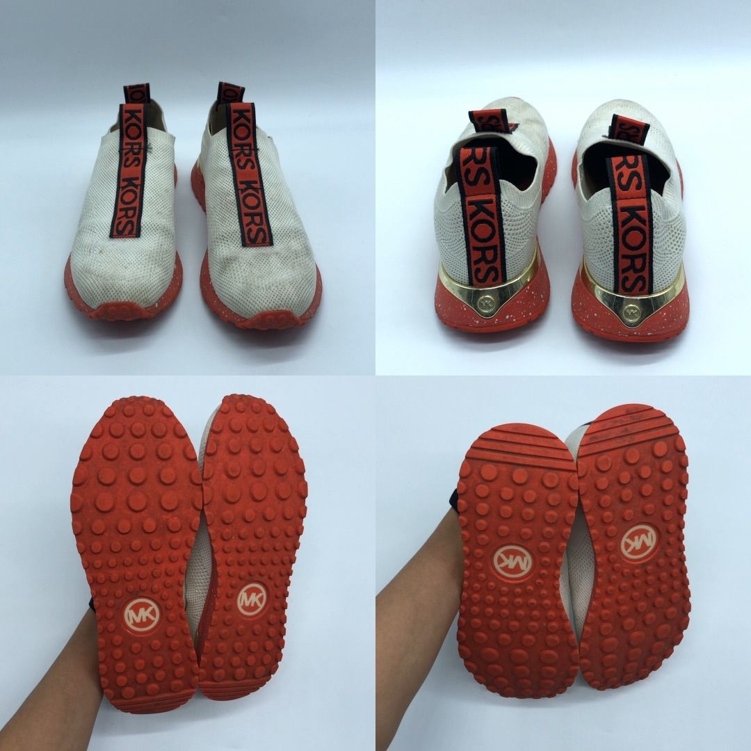267004998 MICHAEL KORS CLOTHES SNEAKERS (Category: Sneakers & Footwear) located in Taguig. Submitted by ecoring.ph (Listing ID 1440655557, Image 2). Description: ◆CONDITION: B- ◆DESCRIPTIONS: (Other defects/info:) The body of the shoes is scratched, scuffed, stained, dirty, discolored, and shows signs of use. The inner lining and insole of the shoes are scratched, scuffed, stained, dirty, and show signs of use. The midsole and outsole of the shoe