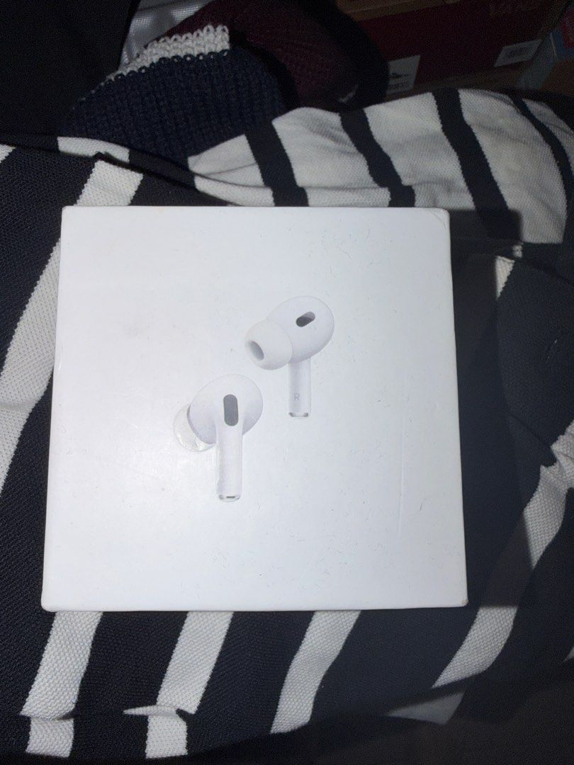 AirPods Pro 2 (Category: Earphones) located in Singapore. Submitted by jimmysellsstuff (Listing ID 1440607164, Image 1). Description: - AirPods Pro (2nd generation) - MagSafe Charging Case with USB-C port - Comes with original packaging.