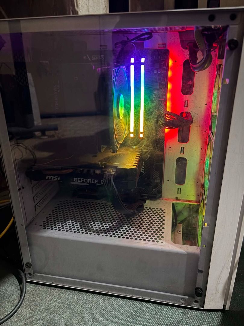 AMD Ryzen 5 3600 Gaming PC - 16GB RAM, GTX 1660 Ti (Category: Desktops) located in Mandaluyong City. Submitted by matthewohreluy (Listing ID 1440687229, Image 3). Description: Specs: CPU: Ryzen 5 3600 GPU: NVIDIA GeForce GTX 1660 Ti Storage: 512gb SSD gen 4 RAM: 2x8gb DDR4 (Corsair) Mobo: B450 Tomahawk Max Negotiable. Pwedeng walang ssd, 10k na lang. RFS: Upgrade .