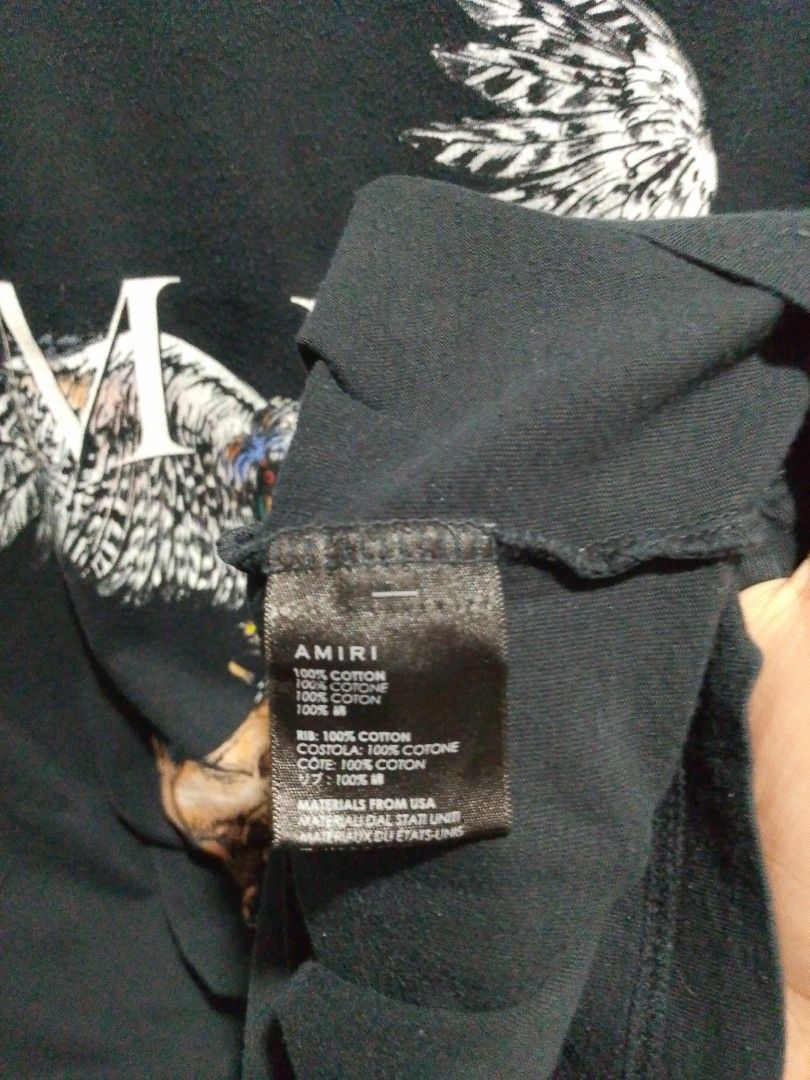 Amiri Falcon Shirt (Category: Tshirts & Polo Shirts ) located in Paranaque City. Submitted by lanceee.999 (Listing ID 1440715922, Image 3). Description: Size: M Dimes: W23 L31 Color Rate: 8/10 Legit/Authentic Issue: Minor Crackprints Good Condition.
