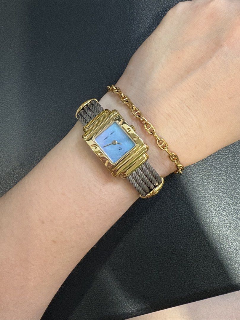 Authentic Charriol St. Tropez Two toned watch (Category: Women's Watches) located in Caloocan City. Submitted by jsa_kawaii (Listing ID 1440663588, Image 2). Description: NO. 1 Authentic Charriol St. tropez two toned watch. Super ganda. Gold na gold pa. Malinis. Makinis. With box. Blue Mother of Pearl dial. 33800 + SF NO TO LOW BALLERS NO HAGGLING.