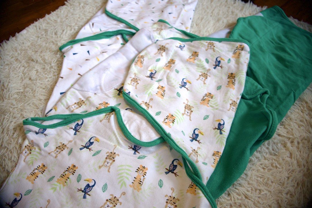 Baby Swaddle Wraps - Jungle Animals & Geometric Patterns (Category: Babies & Kids Fashion) located in Pasig City. Submitted by TrishODeclutter (Listing ID 1440672228, Image 3). Description: Set of 3 baby swaddles in very good condition for P350 Location: Pasig, near Tiendesitas (buyer books for Lalamove/Gcash, can also do J&T) MOP: GCASH or BDO.