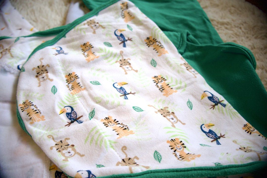 Baby Swaddle Wraps - Jungle Animals & Geometric Patterns (Category: Babies & Kids Fashion) located in Pasig City. Submitted by TrishODeclutter (Listing ID 1440672228, Image 2). Description: Set of 3 baby swaddles in very good condition for P350 Location: Pasig, near Tiendesitas (buyer books for Lalamove/Gcash, can also do J&T) MOP: GCASH or BDO.