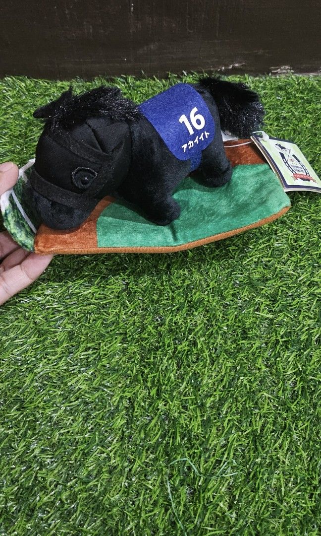 Black horse Akaito plush (Category: Plushies & Soft Toys) located in Umingan. Submitted by liezelsona48963 (Listing ID 1440654149, Image 2). Description: Thoroughbred Collection 4x5 inches mop gcash.