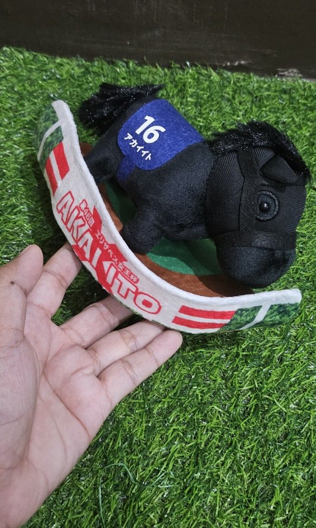 Black horse Akaito plush (Category: Plushies & Soft Toys) located in Umingan. Submitted by liezelsona48963 (Listing ID 1440654149, Image 1). Description: Thoroughbred Collection 4x5 inches mop gcash.