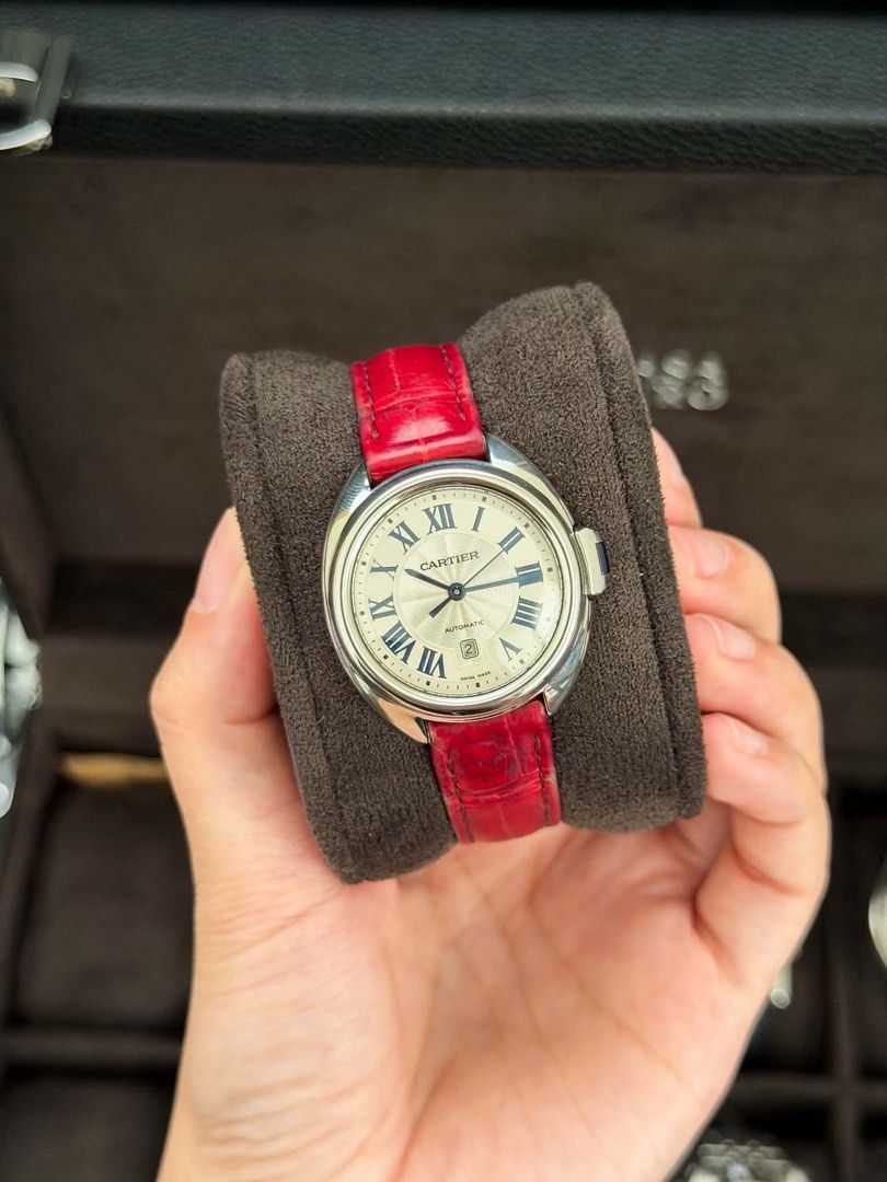 Cartier Cle Automatic Watch Original Cartier Leather Strap (Category: Luxury Watches) located in Antipolo. Submitted by gold.authority (Listing ID 1440618638, Image 1). Description: Cartier Cle de Cartier Ref # WSCL0016 Year 2017 31 MM Automatic movement Includes watch and cartier orig pouch 9/10 condition Imagine owning this piece at a very affordable price 🫱🏻‍🫲🏼 Guaranteed Authentic and always open for authentication at buyers expense Meet 