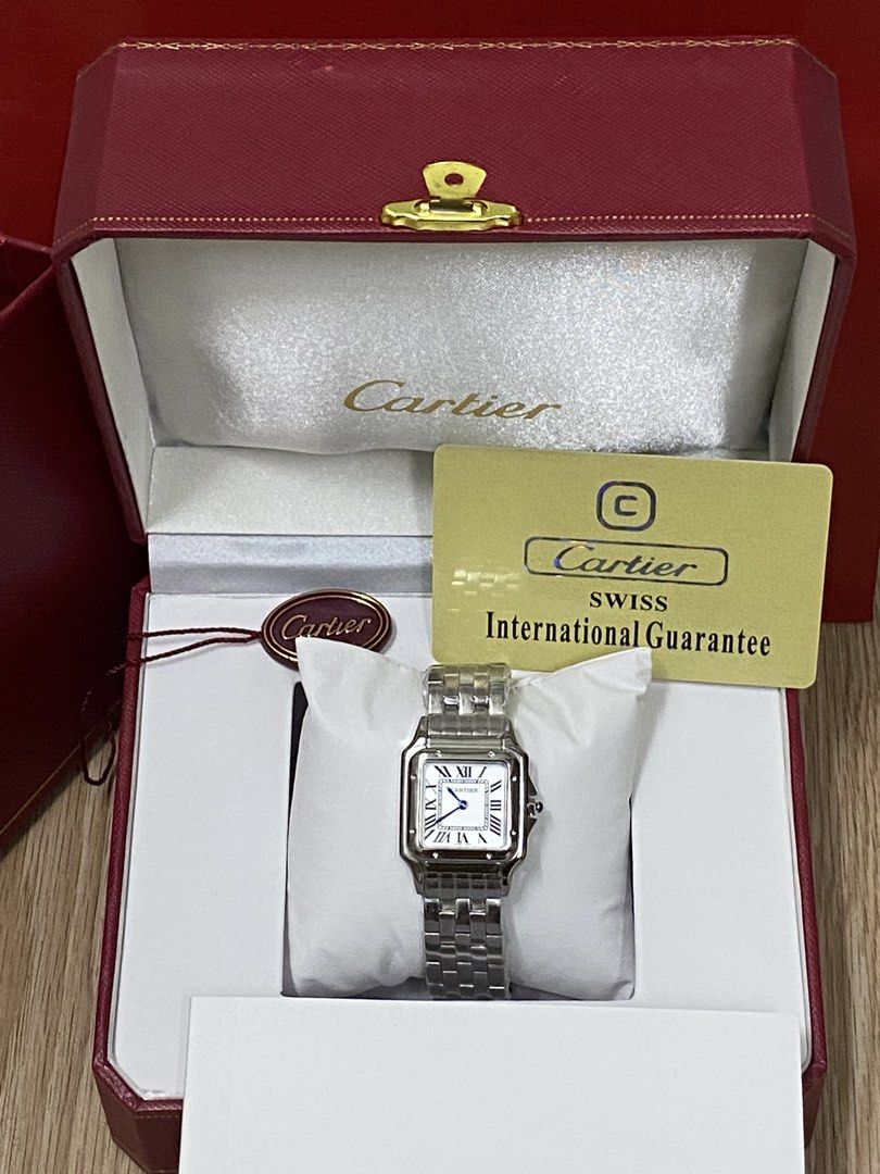 Cartier panthere (Category: Luxury Watches) located in Manila. Submitted by leywatch3s (Listing ID 1440596193, Image 1). Description: Cartier panthere 🐆 -Quartz movement ⌚ -Elegant Roman numeral dial 🤍 -Stainless silver finish -Sapphire style glass -Perfect for daily wear & classy outfits 💎 -Small & big size -Pwede pang couple -May others color din Just PM me directly For more inquiries ❤️ On hand and ready to ship 🚚‼️ .