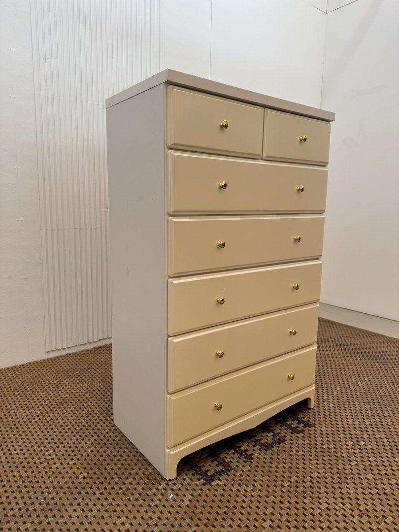 Chest of drawers (Category: Shelves, Cabinets & Racks) located in Quezon City. Submitted by matetdevis13 (Listing ID 1440718417, Image 3). Description: Duco Finished 7-Tier Chest of Drawers Price: 6,500 L29.5 x W16 x H47.5 In good condition Code MJS25-R14.