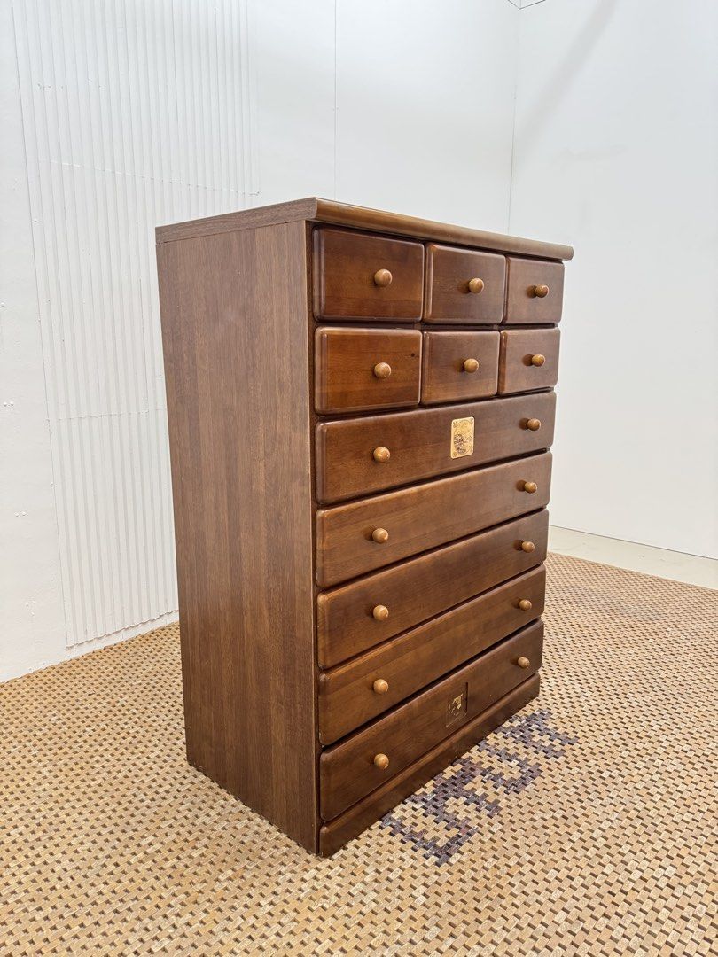Chest of drawers (Category: Shelves, Cabinets & Racks) located in Quezon City. Submitted by matetdevis13 (Listing ID 1440719798, Image 2). Description: 11-Tier Wooden Chest of Drawers Price: 5,900 L33 x W17.5 x H45 In good condition Code JMD12-E3507.