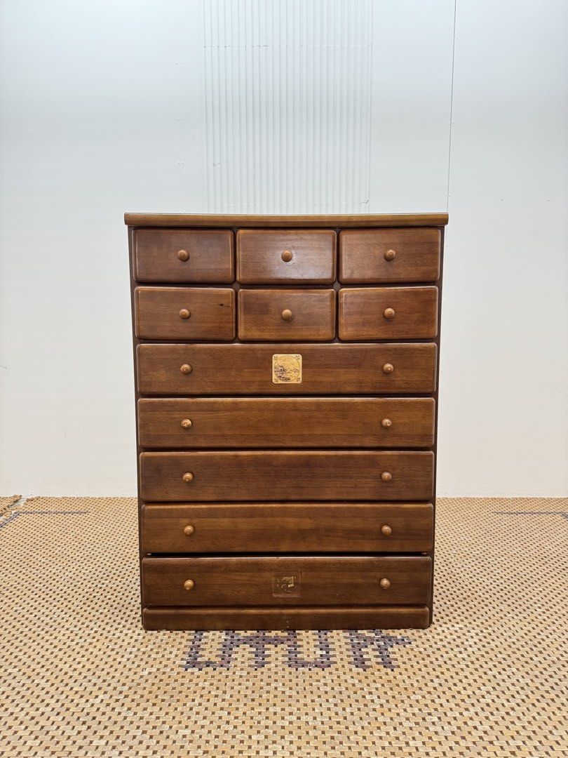 Chest of drawers (Category: Shelves, Cabinets & Racks) located in Quezon City. Submitted by matetdevis13 (Listing ID 1440719798, Image 1). Description: 11-Tier Wooden Chest of Drawers Price: 5,900 L33 x W17.5 x H45 In good condition Code JMD12-E3507.