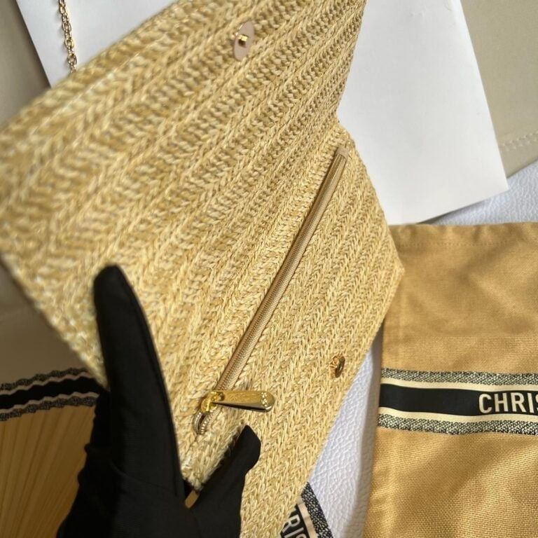 Christian Dior Raffia Pouch/Clutch Bag GWP (Category: Luxury Bags & Wallets) located in Cabuyao City. Submitted by marifyyy (Listing ID 1440730212, Image 3). Description: Yes. Can Fit pro max. No chain Included brand new, w/box 📍Cabuyao, Laguna 🚛 Shipment sched: Tue & Fri 🛻 Lalamove on nearby areas • Payment first • SF - cod or included na sa payment — if COD (SF) we only ship via LBC — For complete payment (w/sf), we can ship via LBC or J&T �