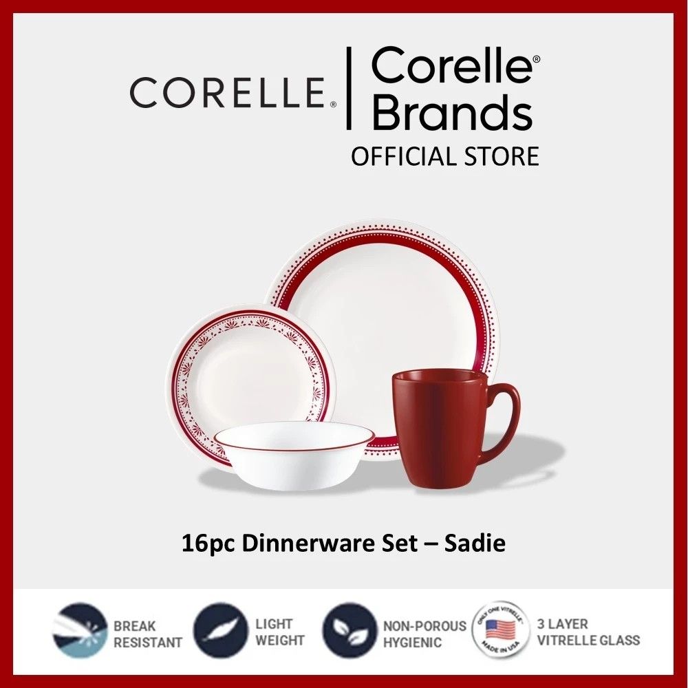 Corelle 16pc Dinnerware Set - Sadie Classic Dinnerware467852011724482560