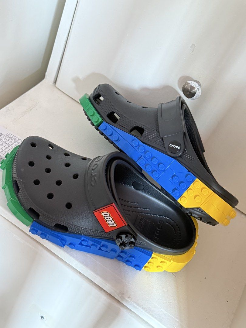 Crocs x Lego (Category: Slippers & Slides) located in Bulacan. Submitted by betterbuysmanila (Listing ID 1440584508, Image 1). Description: Authentic Wrong size US J5.