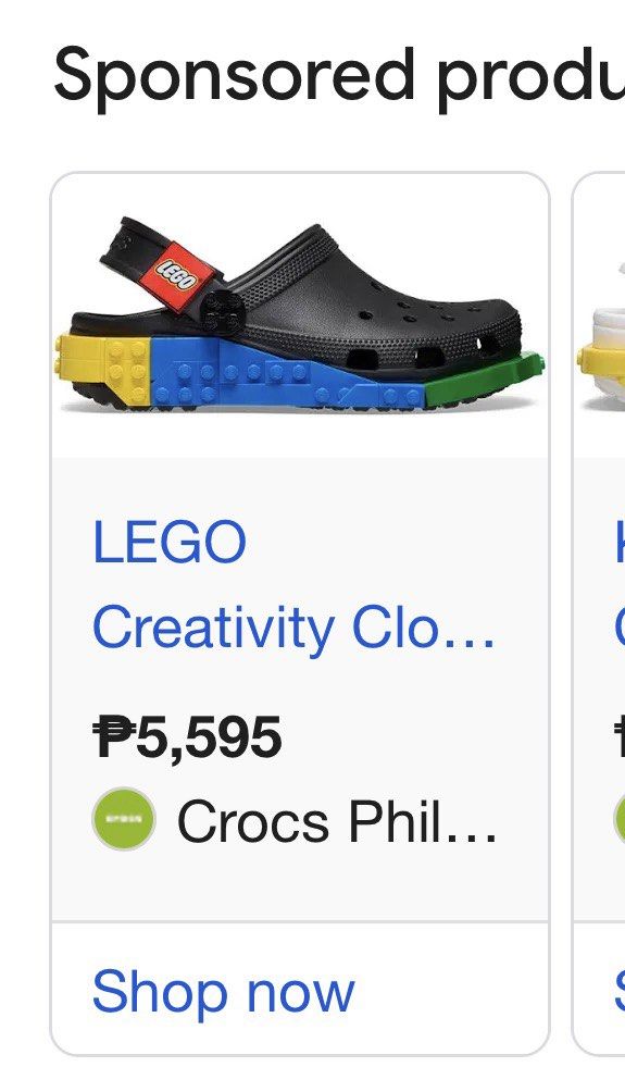 Crocs x Lego (Category: Slippers & Slides) located in Bulacan. Submitted by betterbuysmanila (Listing ID 1440584508, Image 3). Description: Authentic Wrong size US J5.