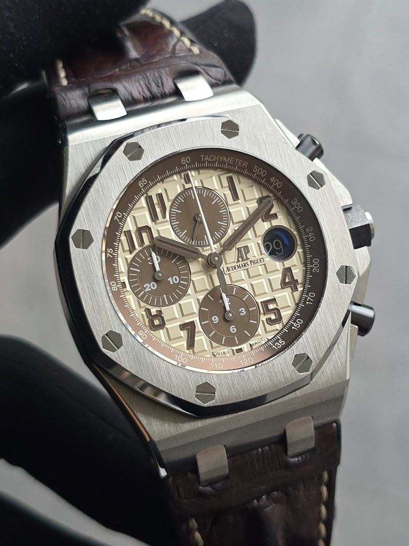 JUN 2014 AP AUDEMARS PIGUET ROYAL OAK OFFSHORE CHRONOGRAPH SAFARI 26470 26470ST 26470ST.OO.A801CR.01 (Category: Watches) located in Singapore. Submitted by rollieinthedeep (Listing ID 1440602242, Image 3). Description: Great news, our shop is now open! 📍 Visit us at: HEXACUBE 160 Changi Road #02-02 Singapore 419728 🕒 Opening Hours: Monday – Saturday | 12:00 PM – 6:00 PM Appointments preferred. Please text us before dropping by. 🌐 www.rollieint