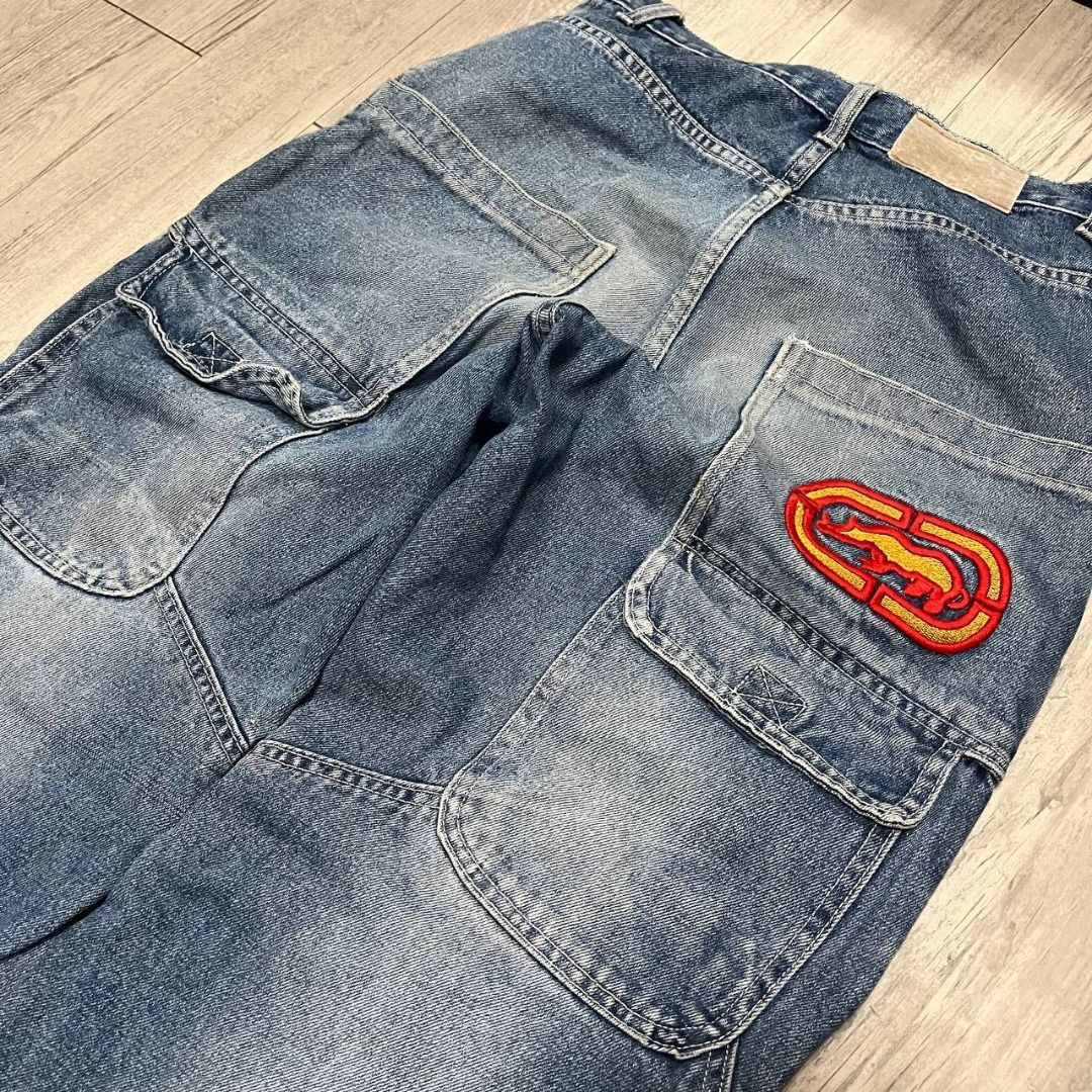 Ecko unltd baggy pants (Category: Jeans) located in Binmaley. Submitted by 88basement (Listing ID 1440634758, Image 3). Description: Vintage ecko multi pocket baggy pants Waist: 30” Length: 40.5” Leg opening: 9“ Check and zoom pics for the details and condition of the item -personals, FAVE.