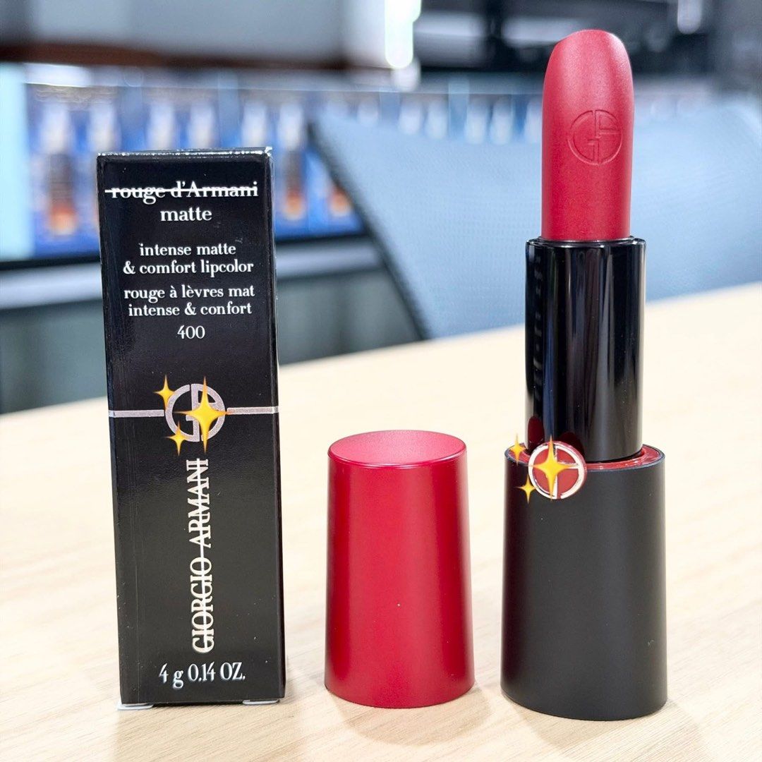 GA Rouge matte in 400 Full size (Category: Makeup) located in Manila. Submitted by luxeglamourph_ (Listing ID 1440637755, Image 1). Description: Full size with box, SRP 3000++ Provides a bold seductive color for up to eight hours of comfortable wear. Light-diffusing gel makes the lips smooth & supple..