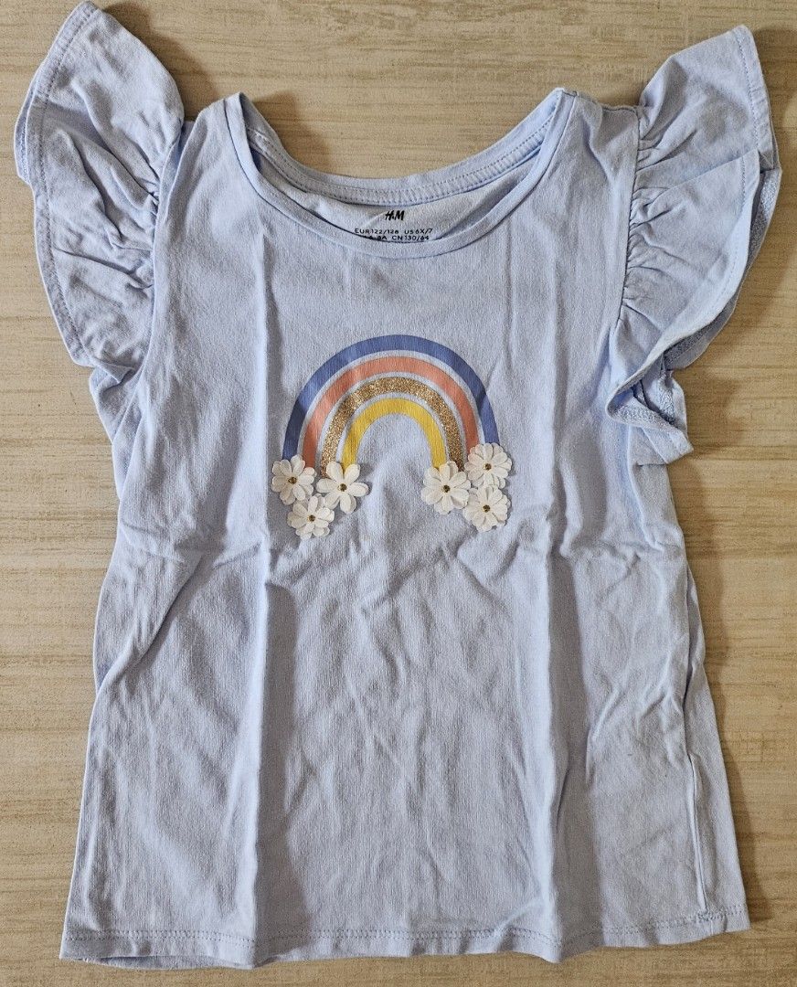 H&M Light Blue Butterfly Sleeves (Category: Babies & Kids Fashion) located in Quezon City. Submitted by MommyBolala (Listing ID 1440627045, Image 1). Description: .