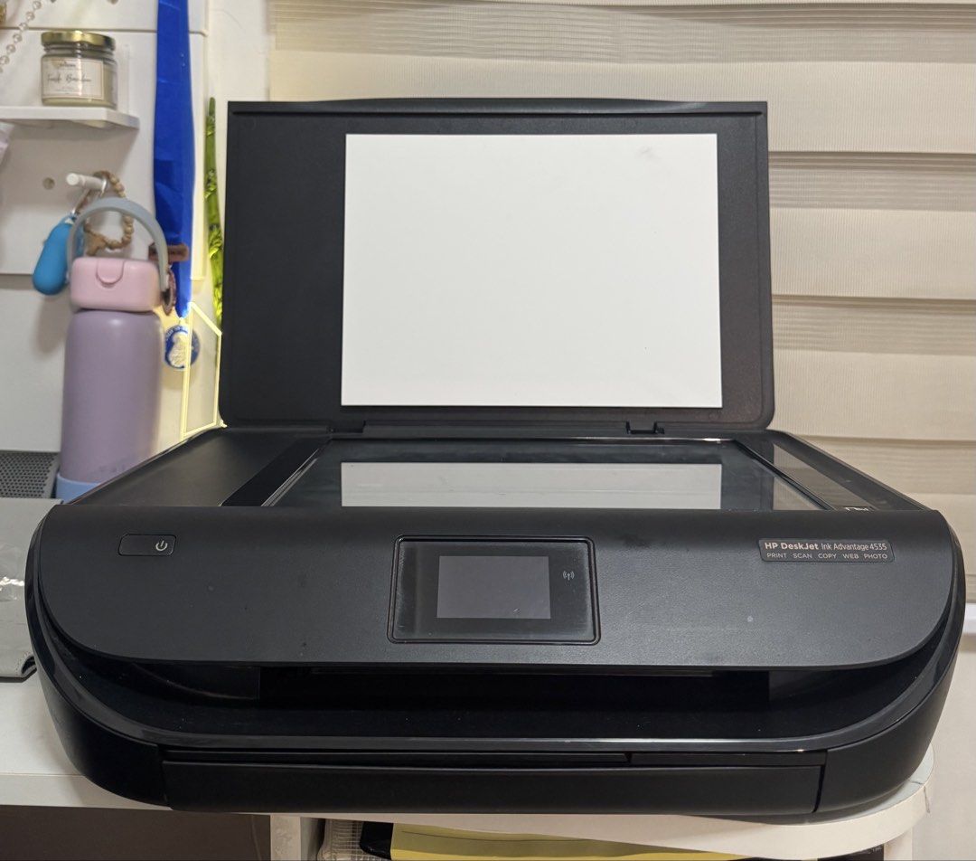 HP DeskJet Ink Advantage 4535 All-in-One Printer (Category: Printers, Scanners & Copiers) located in Pasig City. Submitted by awies.preloved.clothes (Listing ID 1440613433, Image 1). Description: - HP DeskJet Ink Advantage 4535 All-in-One Printer - Functions: Print, Scan, Copy - Wireless Connectivity - Built-in Display Screen for easy operation - Suitable for Home or Office use.