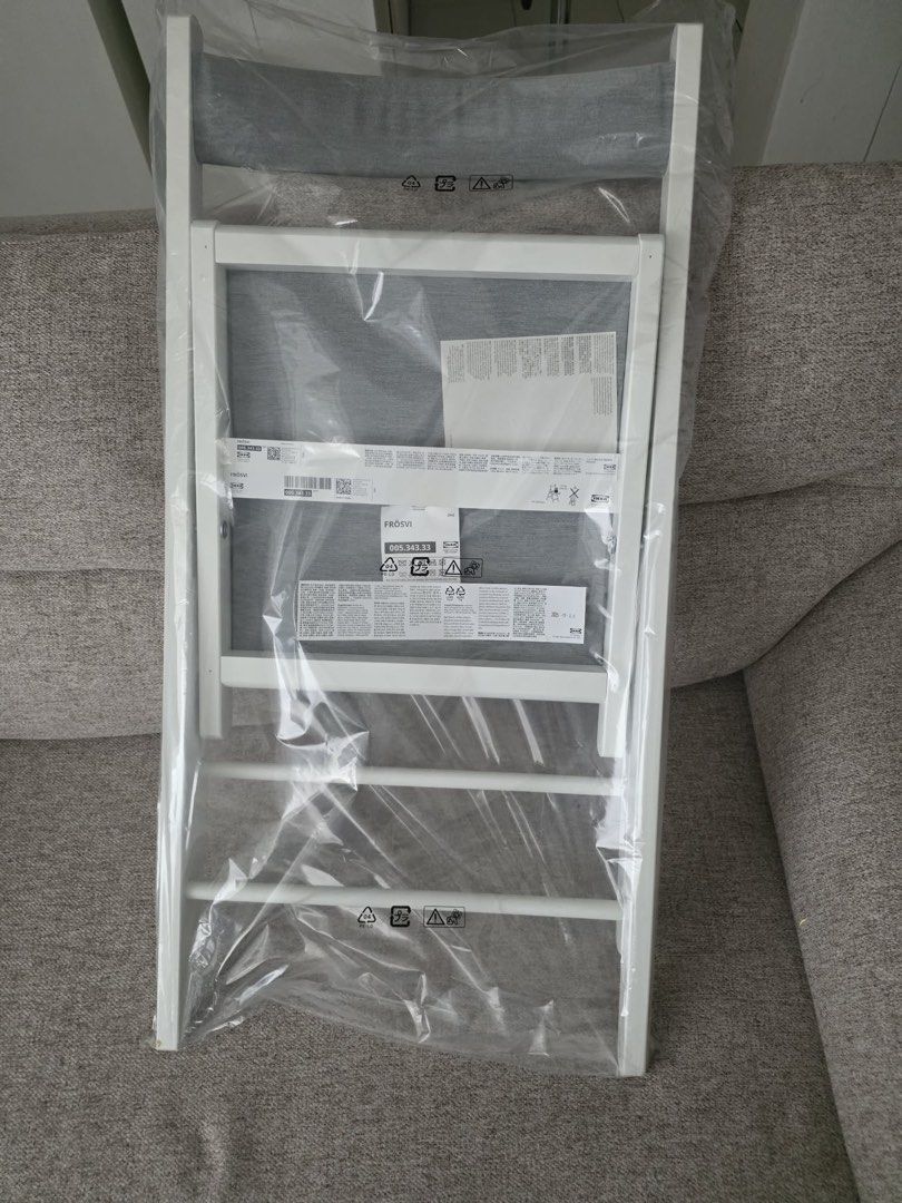 IKEA FRÖSVI folding chairs white/Knisa light gray (Category: Chairs) located in Taguig. Submitted by agirlwithluv (Listing ID 1440604055, Image 3). Description: brand new, mint, unused, sealed SRP: ₱2499/pc sale: ₱1800/pc + lsf SOLD IN PAIRS dimensions in pics rfs: got a different set .