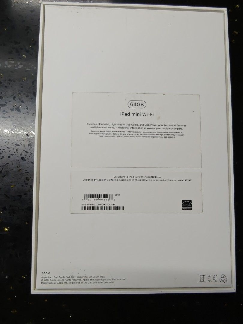 Ipad Mini 5 BOX Only (Category: iPad) located in Pasig City. Submitted by phonefanatic (Listing ID 1440694519, Image 2). Description: iPad Mini 5 BOX Only With Manuals With Unused 10W Original Apple Charger.