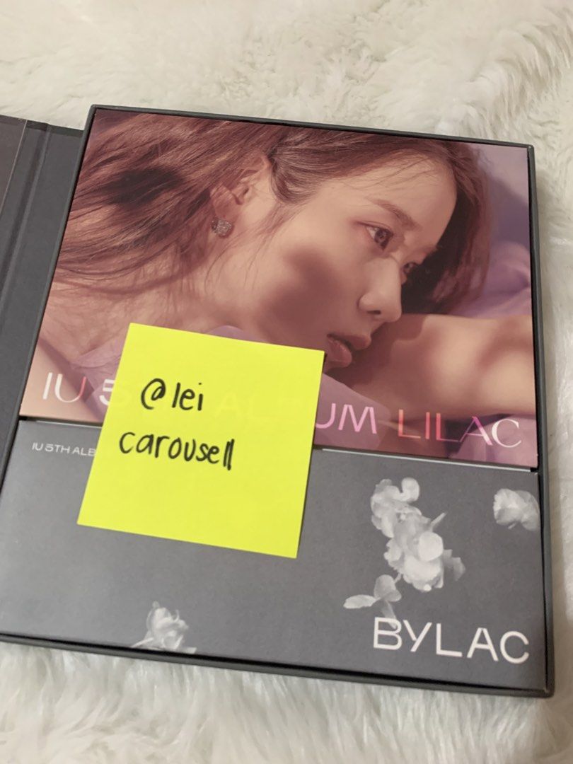 IU 5th Album LILAC BYLAC Version K-pop CD (Category: CDs & DVDs) located in Las Pinas. Submitted by soleilily (Listing ID 1440669383, Image 2). Description: - IU's 5th Album: LILAC (BYLAC Version) - Includes: CD, Photobook - Bonus Items: Postcard, Round Photocard - Condition: Great - A must-have for any UAENA! -Unsealed -No PC MOP: Gcash MOD: j&t (shipping fee c/o buyer) 📍las piñas.