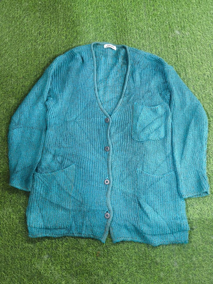 Jean Paul Gaultier x Onward Kashiyama Knitted Cardigan (Category: Luxury Apparel) located in Davao. Submitted by payperstealthriftdvo (Listing ID 1440585896, Image 1). Description: Size Large 23W x 29L Excellent Condition No Issue 5k Negotiable PM 📩📩📩.