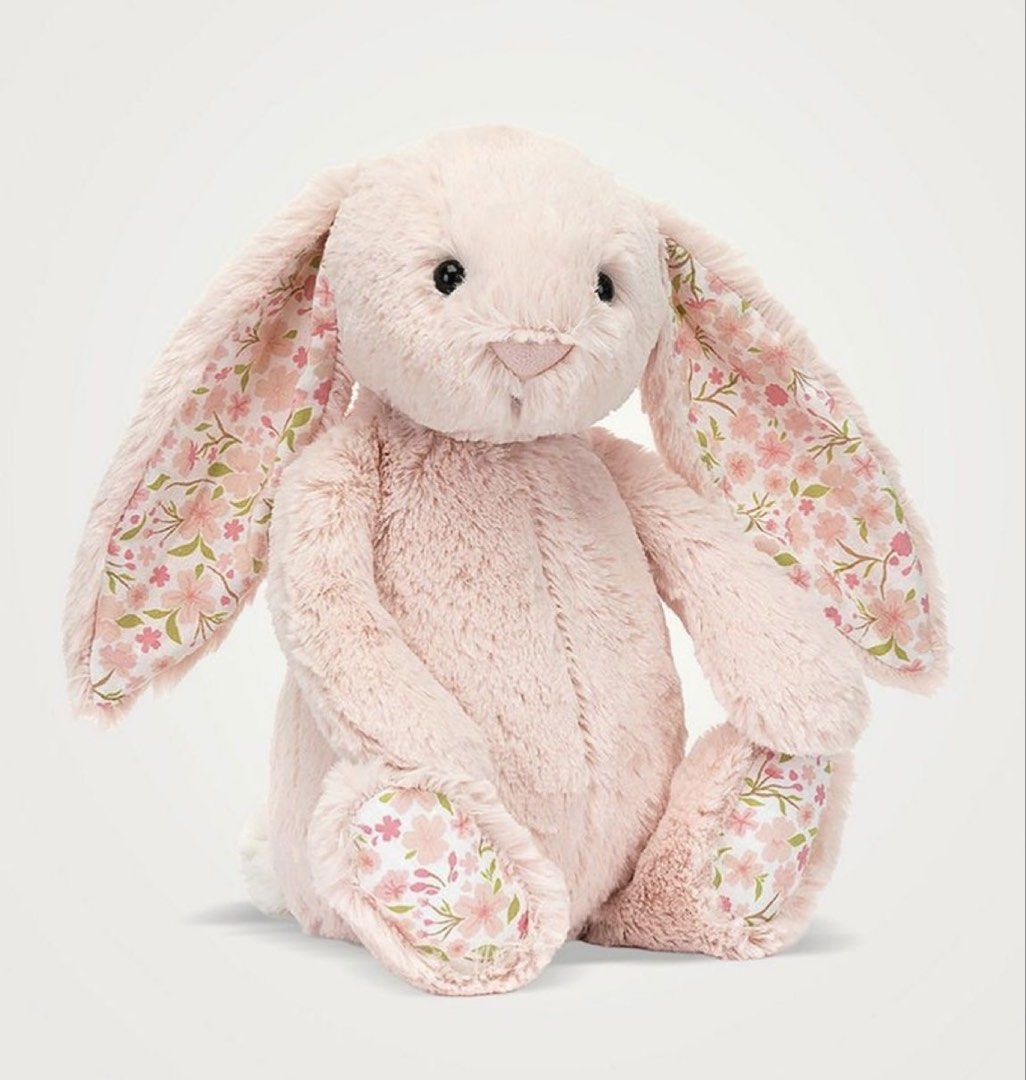 Jellycat Pink Blossom Blush Bunny Medium (Category: Plushies & Soft Toys) located in Manila. Submitted by zygshoppp (Listing ID 1440720162, Image 1). Description: • with tag • authentic • 31cm Medium • purchased from shanghai • original jellycat pouch bag included.