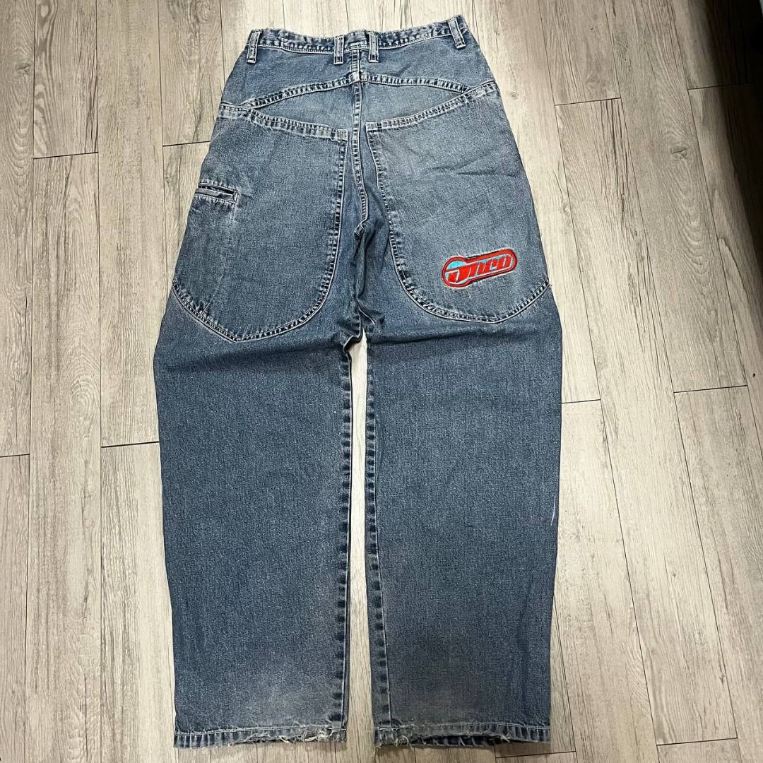 JNCO Wide Load Jeans (Category: Jeans) located in Binmaley. Submitted by 88basement (Listing ID 1440635272, Image 1). Description: Waist: 30” Length: 42” Thigh: 13“ Leg opening: 9“ -heel drags, excellent condition.
