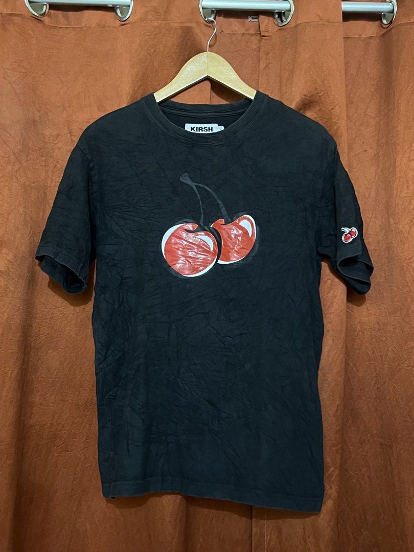 Kirsh Black Cherry Graphic T-Shirt (Category: Tshirts & Polo Shirts ) located in Quezon City. Submitted by dayothrift_ph (Listing ID 1440685089, Image 1). Description: - Black Kirsh t-shirt - Iconic cherry graphic - Short sleeves - Crew neck - cherry logo on sleeve - Made in Korea - Ideal for casual wear.