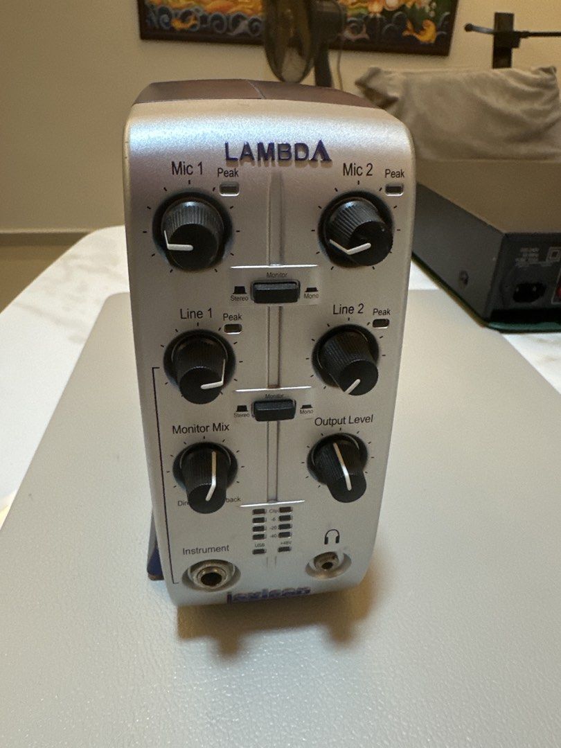 Lexicon Lambda Studio USB Audio Interface (Category: Other Audio Equipment) located in Singapore. Submitted by mag1919 (Listing ID 1440620317, Image 1). Description: - Lexicon Lambda Studio USB audio interface - 2 mic/line inputs with phantom power - 2 line inputs - Instrument input - Headphone output - MIDI I/O - USB powered - Great for recording.