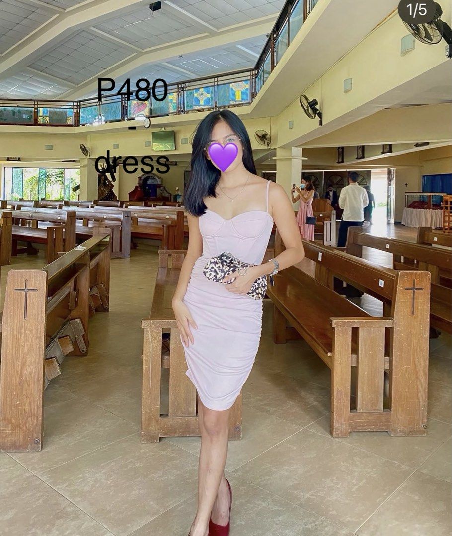 Light Pink Ruched Bodycon Dress (Category: Dresses) located in Lipa City. Submitted by kthlejvt (Listing ID 1440600127, Image 1). Description: - Light pink ruched bodycon midi dress - Features spaghetti straps and a sweetheart neckline - Ideal for events or a night out - Pair with heels and a clutch - Selling for P480.