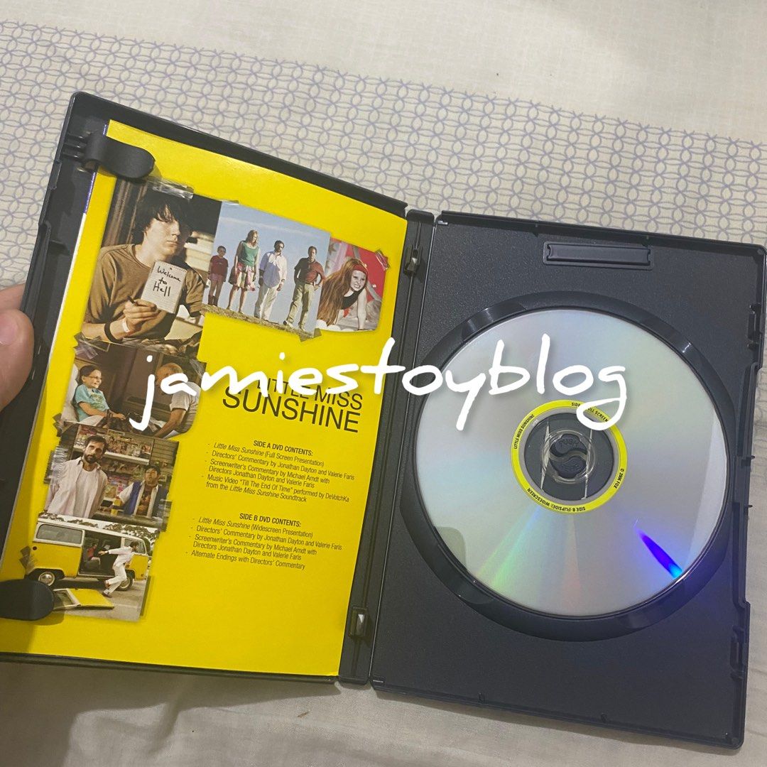 Little Miss Sunshine DVD (Category: CDs & DVDs) located in Quezon City. Submitted by ohitsninja (Listing ID 1440685691, Image 2). Description: - Little Miss Sunshine DVD - Includes Widescreen and Full Screen versions - Special Features: - 4 Alternate Endings with Director's Commentary - Screenwriter's Commentary - Music Video - A great comedy film As is Pay by Gcash Delivery shouldered by buyer I DO NOT USE COD OR SCO. RFS: Decluttering, Need fun