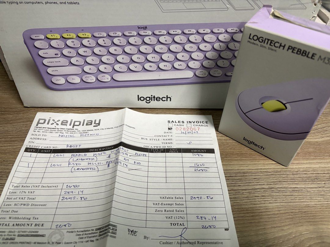 Logitech K380 K380 Multi-Device Keyboard & Pebble M350 Mouse Lavender (Category: Computer Keyboard) located in Rizal. Submitted by kristel_1010 (Listing ID 1440616966, Image 3). Description: - Logitech K380 Multi-Device Keyboard (Lavender) - Logitech Pebble M350 Wireless Mouse (Lavender) - Keyboard connects to up to 3 devices simultaneously - Mouse is slim, portable, and silent for quiet use - Ideal for seamless switching between computers, table