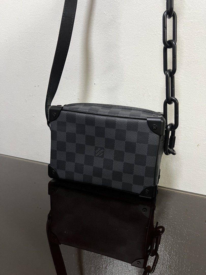 louis vuitton trunk monogram sling bag (Category: Luxury Bags & Wallets) located in Makati City. Submitted by vnz.flrls (Listing ID 1440744182, Image 2). Description: AUTH NOT GUARANTEED ᡣ𐭩 ྀིྀ Condition: Excellent Condition ᡣ𐭩 ྀིྀ Rating: 10/10 ᡣ𐭩 ྀིྀ Issues / flaws: none ᡣ𐭩 ྀིྀ Color: black and gray ᡣ𐭩 ྀིྀ Dimensions: 18x8x12 cm (LXWxH) ᡣ𐭩 ྀིྀ Inclusions: dust bag - with freebies 🫧 Note: please manage your expectations, might have signs 