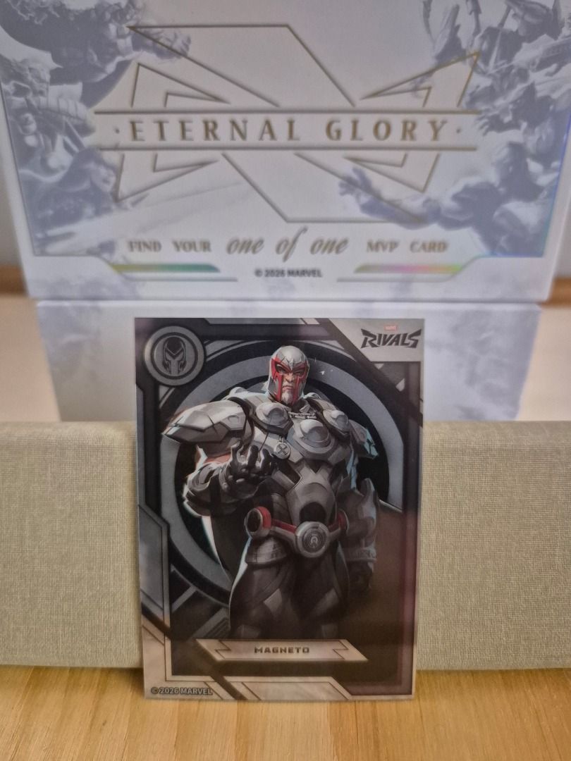 MAGNETO - Marvel Rivals Eternal Glory 2026 (CARDFUN) (Category: Raw Singles) located in Quezon City. Submitted by fran_laufeyson (Listing ID 1440665497, Image 1). Description: MAGNETO: - Base Refractor - Brand new - Protective film has not been removed 📍 Shipping from Quezon City 📦 Can do SDD via Lalamove or Grab within Metro Manila 📸 Additional photos available upon request.