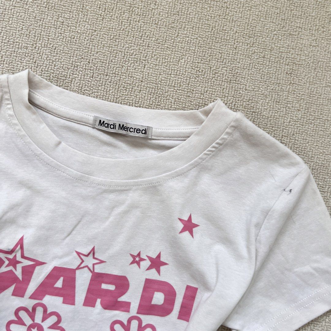 mardi mercredi all star babytee top (Category: Shirts) located in Limay. Submitted by budolfindsrawrawr (Listing ID 1440733217, Image 3). Description: mardi m. all star babytee top - fits xs/s l15.5 b32-36 - removed stains already - hugs the body, perf with pants, comfy daily wear.