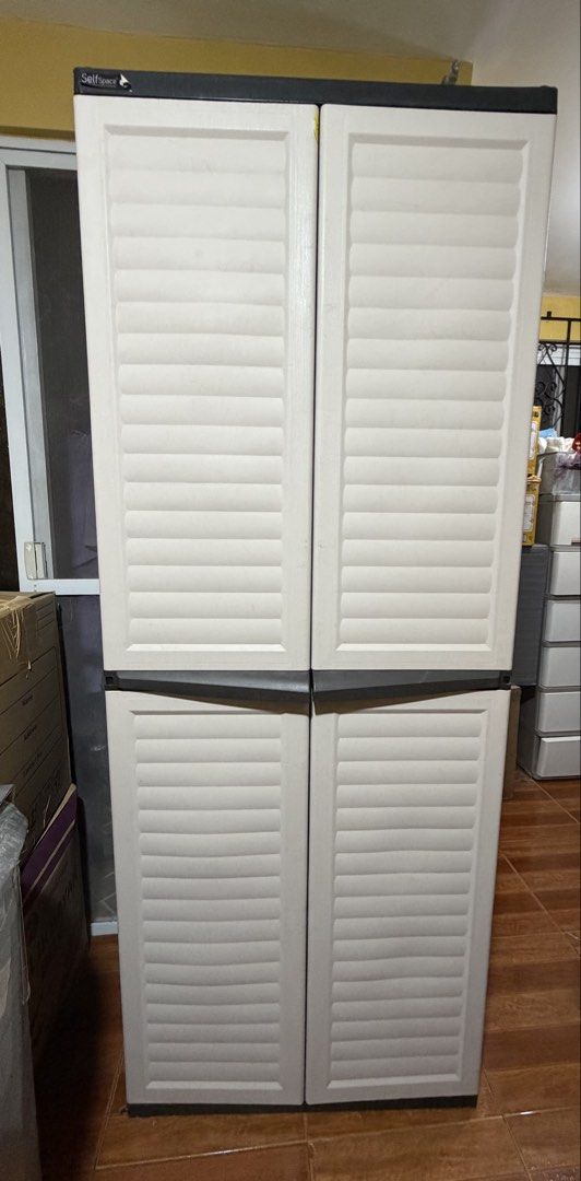 Megabox Wardrobe and Utility Cabinet (Category: Shelves, Cabinets & Racks) located in Angono. Submitted by ysabelles_2016 (Listing ID 1440758626, Image 2). Description: ✅ Used but still in good condition RFS: Hindi na madadala sa lilipatan Location: Angono, Rizal.