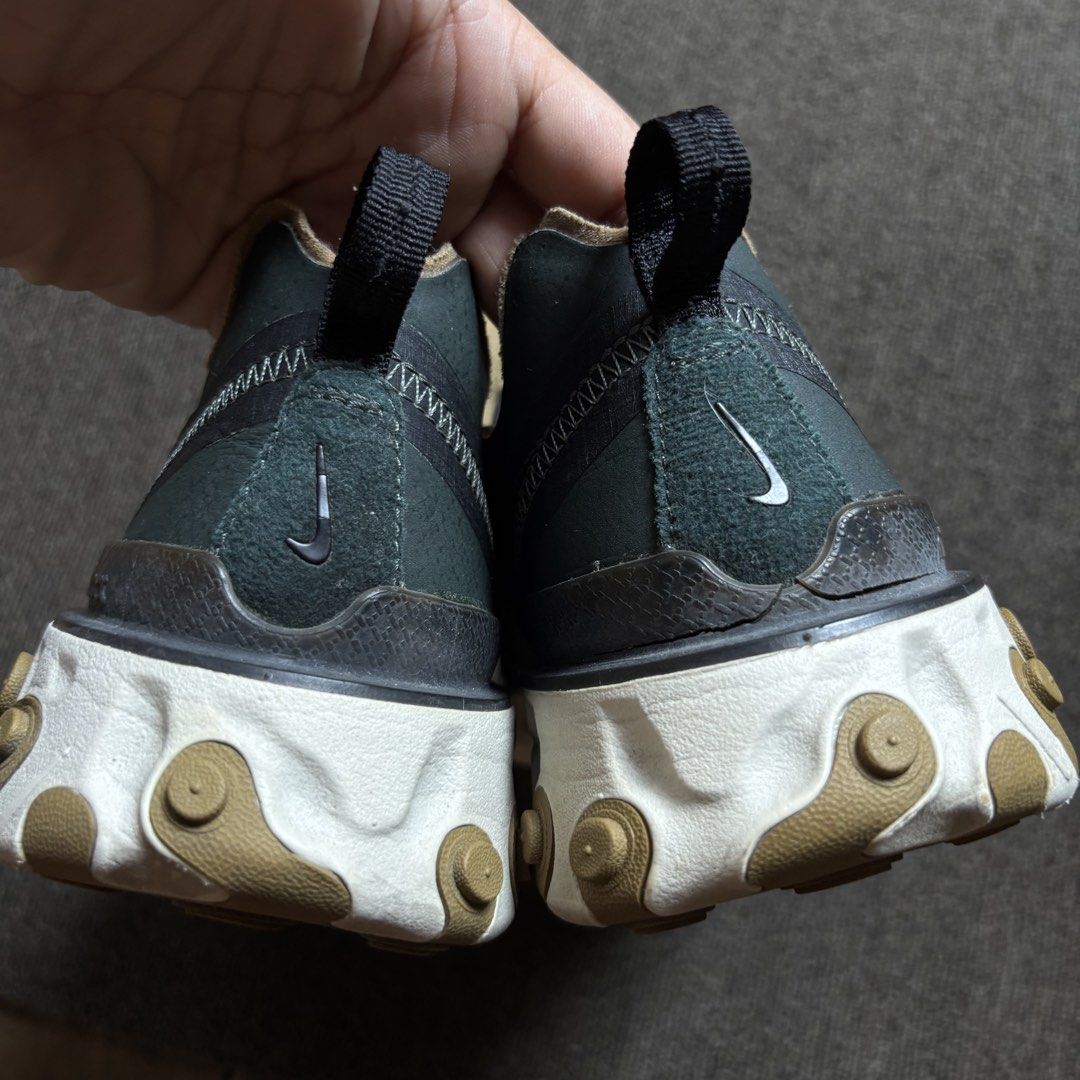 Nike React Element 55 “Medium Olive” (Category: Sneakers) located in Pasig City. Submitted by bootsoftravel_ph (Listing ID 1440658598, Image 3). Description: Nike React Element 55 “Medium Olive” used - Good FOR SALE No box FREE shipping!!! Issue: no issue Price ₱ 2,495 size: EU 41 / UK 7 / US 8 Guaranteed 100% Legit 💯 We ship nationwide 🚚.