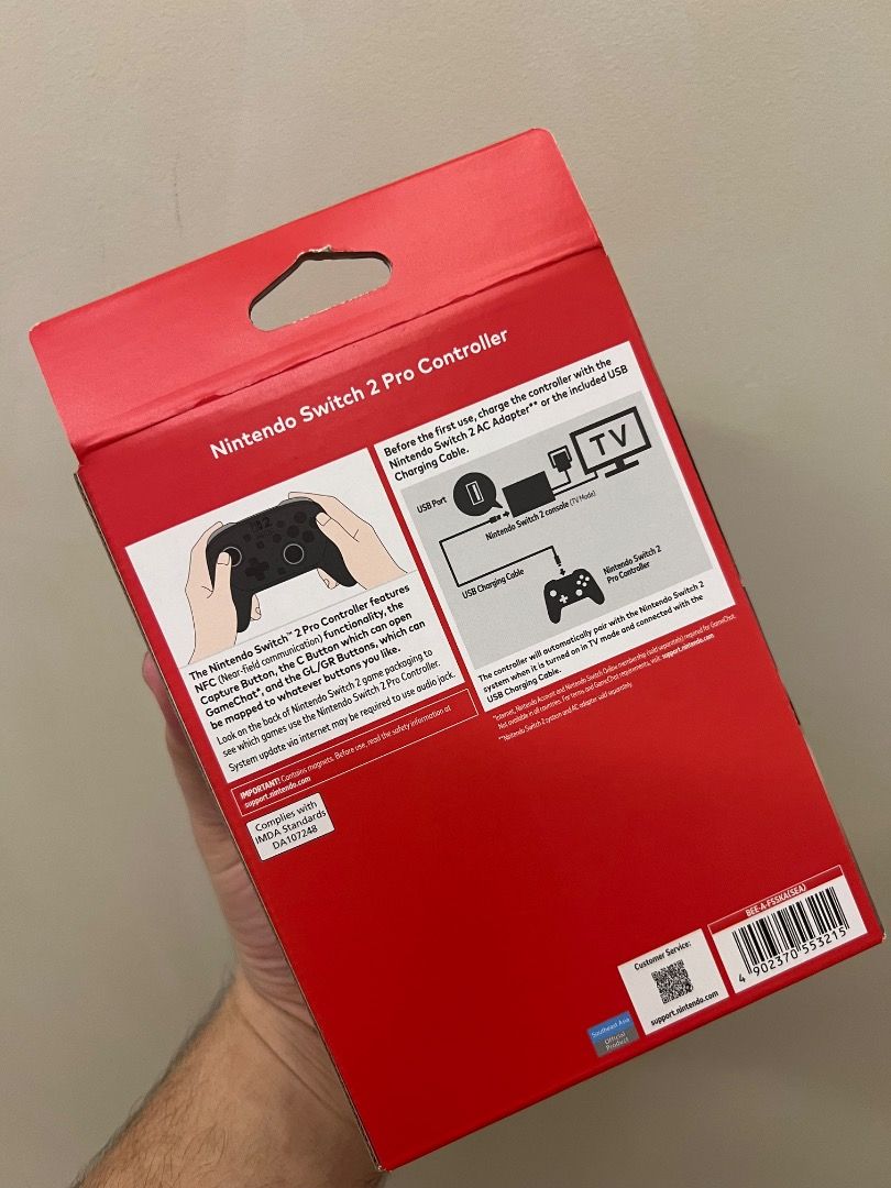 Nintendo Switch 2 Pro Controller (Category: Controllers) located in Kuala Langat. Submitted by hazmitengku (Listing ID 1440707828, Image 2). Description: Nintendo Switch Pro 2 Controller Beli January 2026 Macam baru. Just buka untuk test sahaja..