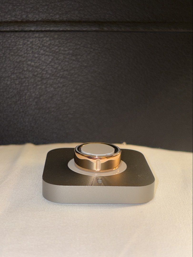 Oura Ring Gen 4 Rose Gold Size 5 (Category: Other Gadgets) located in Quezon City. Submitted by lovevintage22 (Listing ID 1440711755, Image 1). Description: - Oura Ring Gen 4 - Color: Rose Gold - Size: 5 - Used for a week only - Will be reformatted before selling. - RFS: Wrong size - Tracks: Sleep, Activity, Readiness - Includes: Charger, Original Packaging, Receipt, Warranty.
