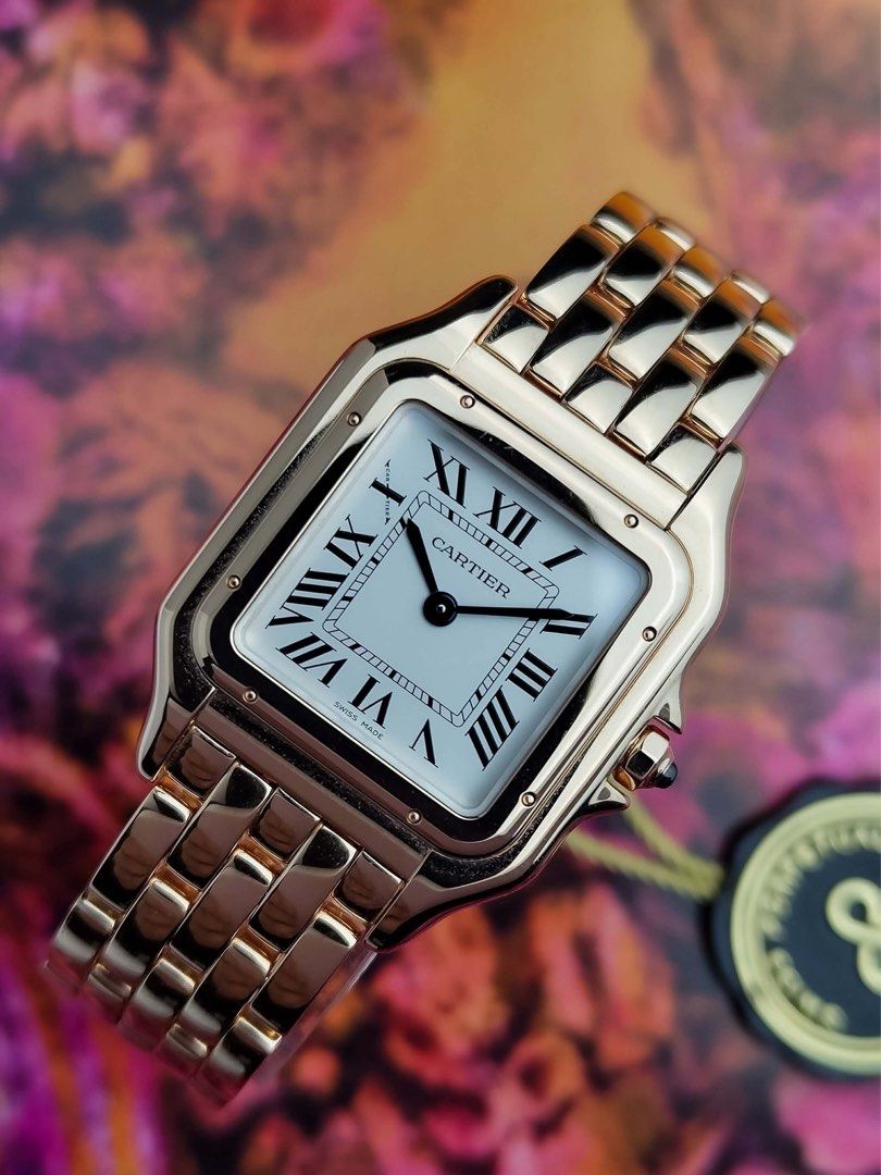 Panthere Medium RG (Category: Luxury Watches) located in Makati City. Submitted by swissperpetual (Listing ID 1440627724, Image 1). Description: Cartier Panthere Rose Gold Medium WGPN0007 29 x 37 mm 2024 Complete Set Condition: 9/10 (Excellent Condition) Price: ₱1,528,000 Negotiable 🤝 7 Day Moneyback Guarantee 🧑‍🔧 1 Year SP Service Warranty 💱 Trades Offers and Pre-orders Accepted 💳 Credit Card Options Available 🪙 Layaway Options Available �
