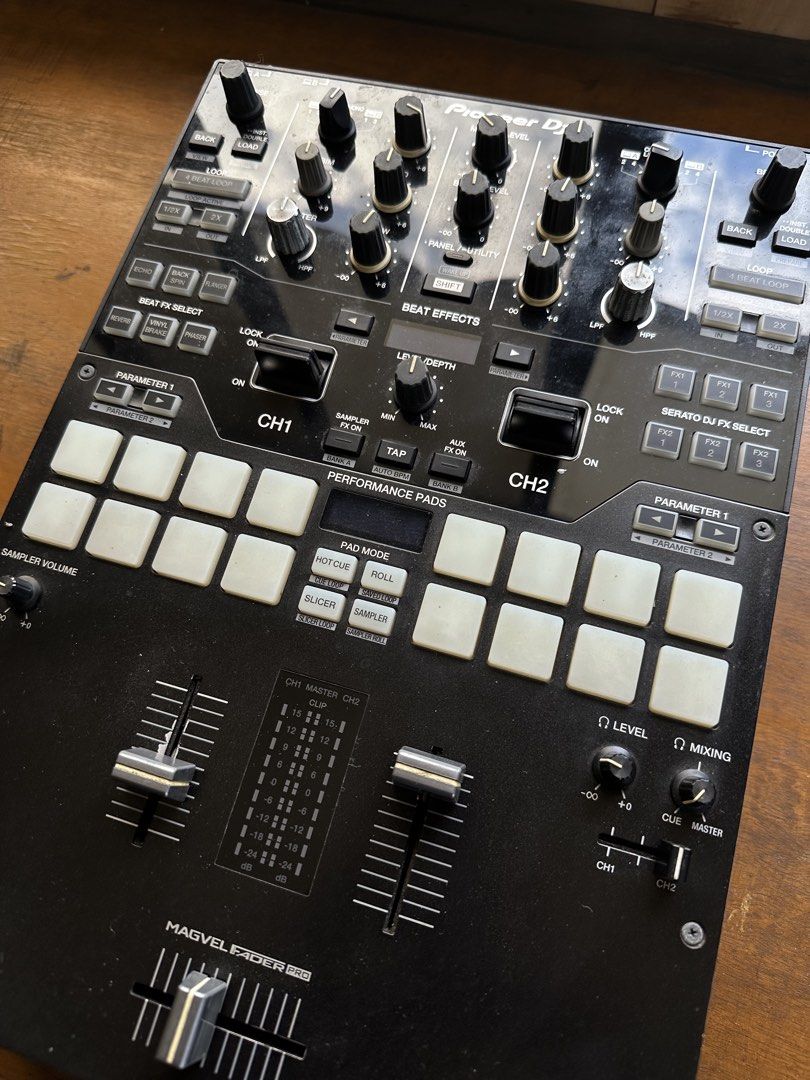 Pioneer DJM-S9 Mixer (Category: Other Audio Equipment) located in Manila. Submitted by djaryan (Listing ID 1440629080, Image 3). Description: - Pioneer DJM-S9 performance mixer - Built for Serato DJ Pro and Rekordbox - Equipped with Magvel fader pro - Includes box, cables and Decksaver - Ideal for any DJ setup - Unit has some visible scratches from acrylic cover - Small lines on LCD but no effect on performance. No other issues.