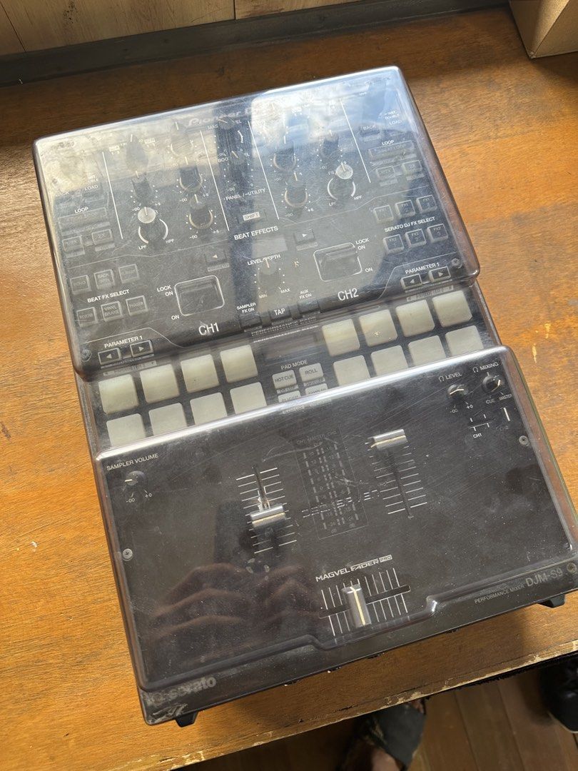 Pioneer DJM-S9 Mixer (Category: Other Audio Equipment) located in Manila. Submitted by djaryan (Listing ID 1440629080, Image 2). Description: - Pioneer DJM-S9 performance mixer - Built for Serato DJ Pro and Rekordbox - Equipped with Magvel fader pro - Includes box, cables and Decksaver - Ideal for any DJ setup - Unit has some visible scratches from acrylic cover - Small lines on LCD but no effect on performance. No other issues.