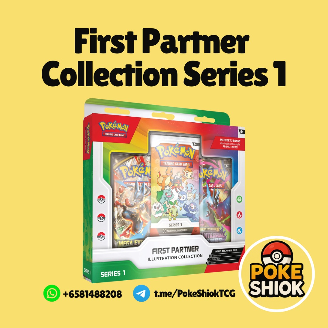 Pokemon First Partner Illustration Collection Series 1 Box, Hobbies ...