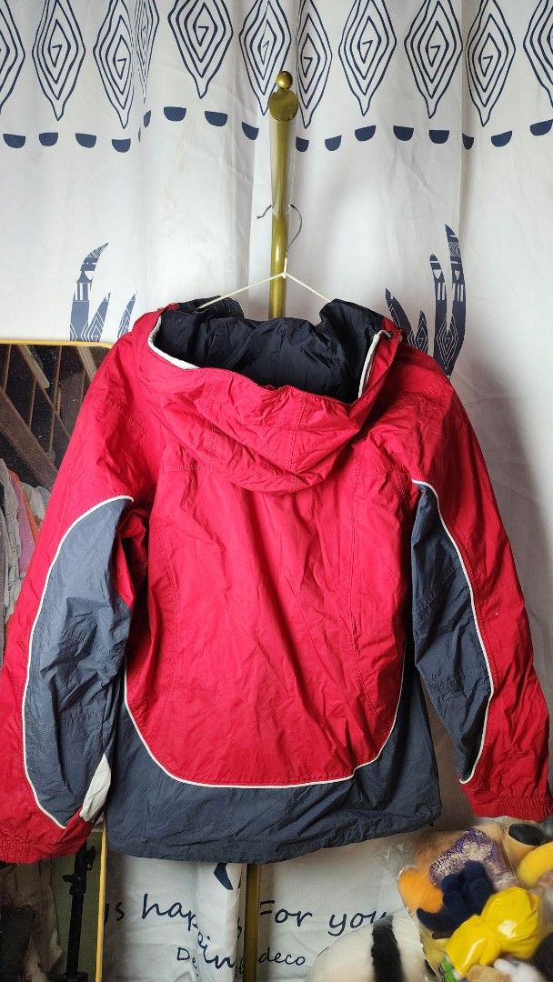 Red and Grey Zip-Up Jacket with Velcro Cuffs (Category: Coats, Jackets and Outerwear) located in Baguio. Submitted by chiechie1234 (Listing ID 1440591485, Image 2). Description: - Red jacket with grey accents - Full zip closure - Adjustable velcro cuffs - Ideal for outdoor activities or sports - Ready for its new owner!.
