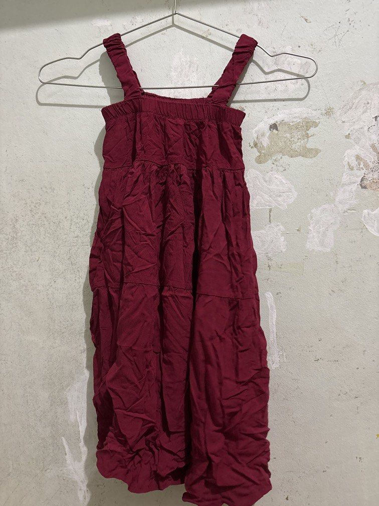 Red sleeveless dress (Category: Babies & Kids Fashion) located in Manila. Submitted by vintageaccessories (Listing ID 1440711970, Image 2). Description: 13x25”.