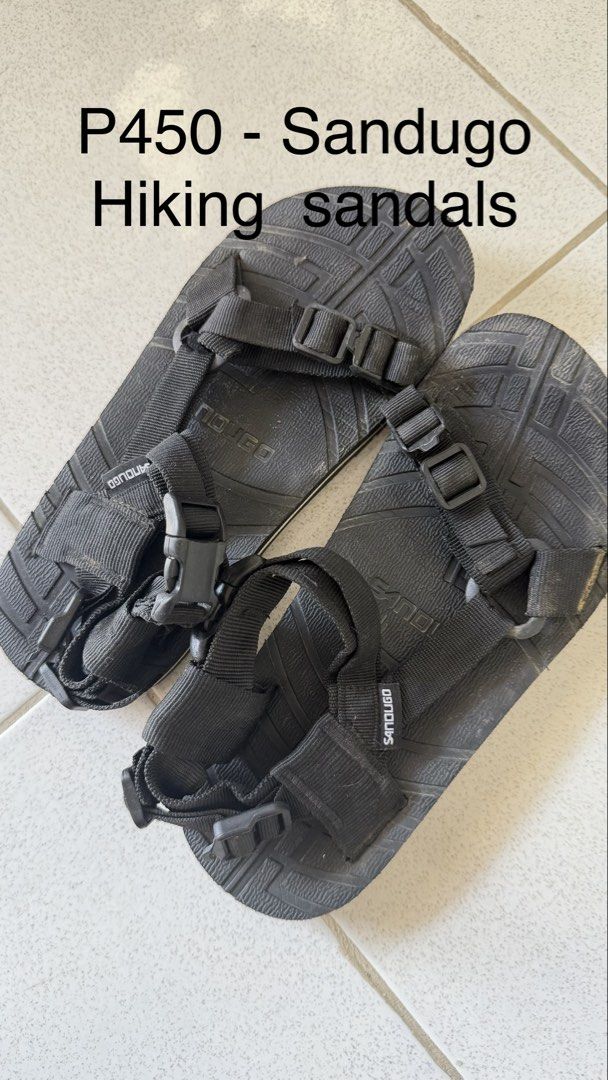 Sandugo Hiking Sandals (Size 36) (Category: Flats & Sandals) located in Lipa City. Submitted by kthlejvt (Listing ID 1440602758, Image 1). Description: - Brand: Sandugo - Color: Black - Type: Hiking Sandals - Features: Adjustable straps with buckles - Ideal for: Outdoor activities - Price: P450 - 22.5 -23 cm - Feel free to ask questions!.