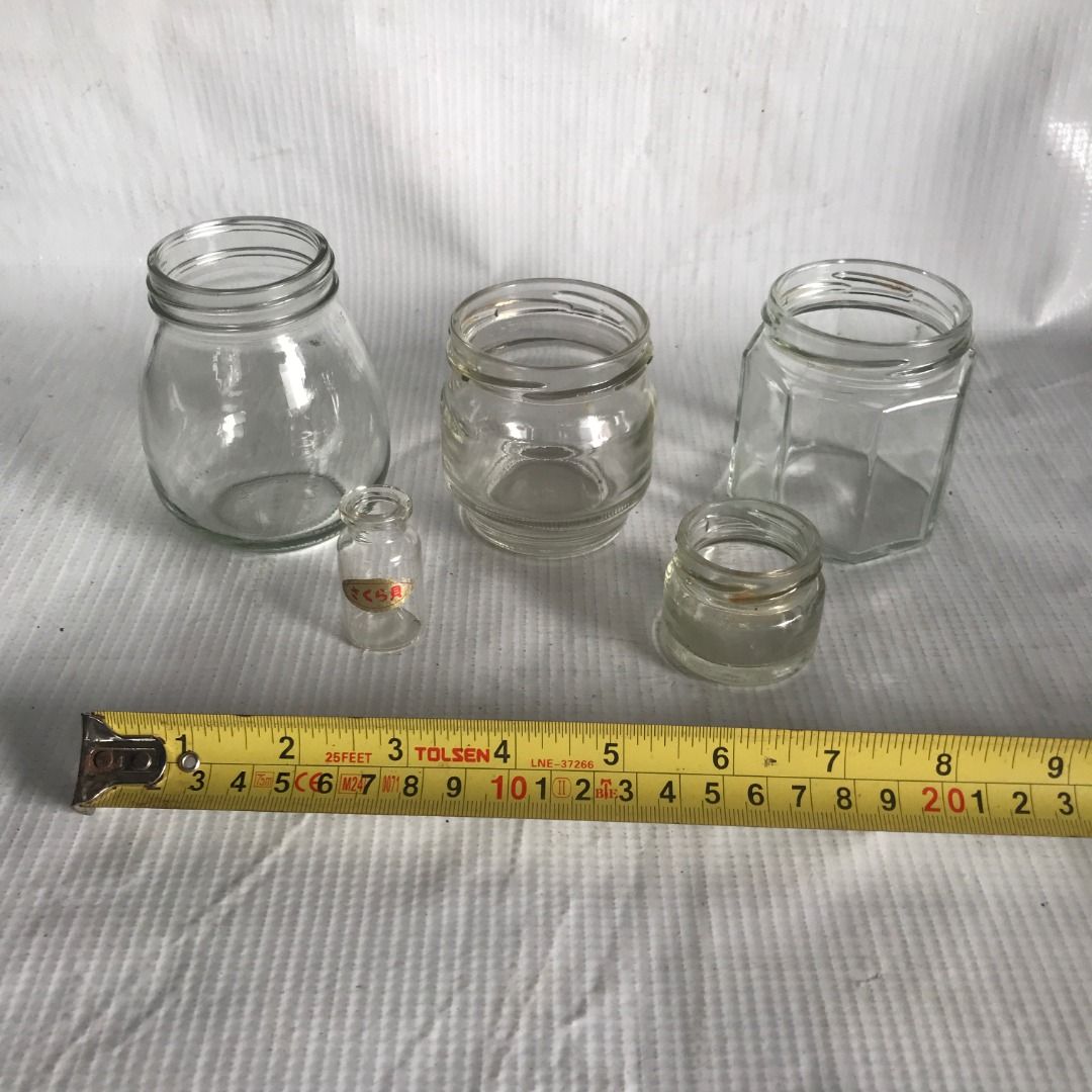 Set of 5 Assorted Small Glass Jars #4672 (Category: Food Organization & Storage) located in Malabon City. Submitted by mldg.surplus (Listing ID 1440657100, Image 1). Description: MLDG Surplus Reminder: •Expect minimal flaws such as stain, lint, scratches etc. •No reservation, we can accept your offer, but it doesn't mean that the item is reserved. •No other picture. All pictures are posted already. •Battery operated items does not included batter